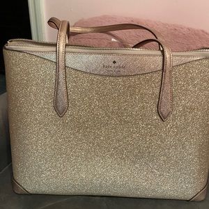 Gold glitter purse